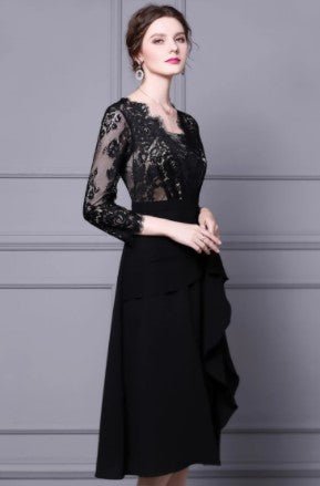 Rochie De Designer Vintage Anilor 40 Negru