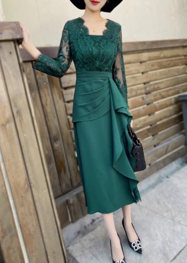 Rochie Verde De Designer Vintage Anilor 40
