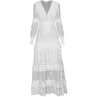 Rochie De Epocă Cu Lanternă Albă Anilor 40