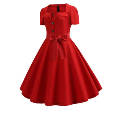 Rochie Roșie Vintage Anilor 50