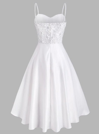 Rochie Vintage Albă Cu Broderie