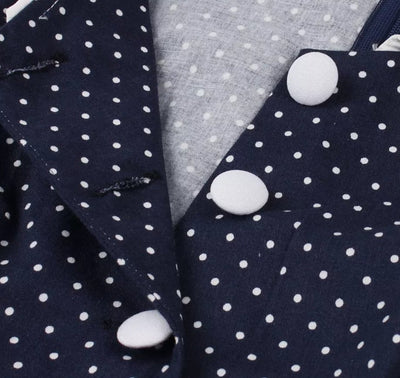 Rochie De Epocă Cu Guler Din Dantelă Albastră