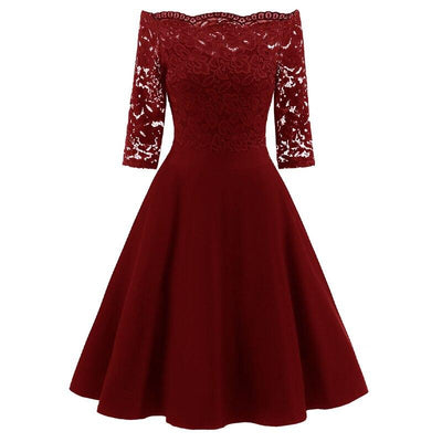 Rochie Anii 60 Pentru Nunta Burgundy