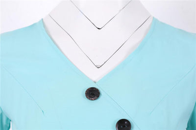 Rochie Vintage Nasturi Albastru