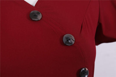 Rochie Vintage Nasturi Bordeaux