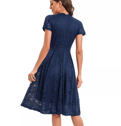 Rochie Broderie Vintage Bleumarin