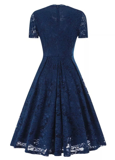 Rochie Broderie Vintage Bleumarin