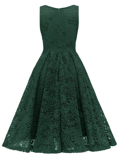 Rochie Vintage Verde Cu Broderie