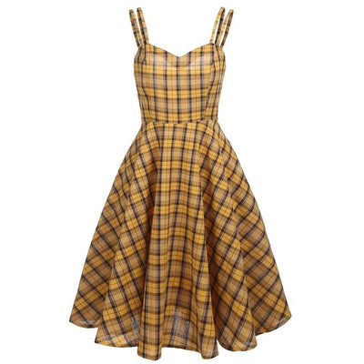 Rochie Vintage Check Cu Voal