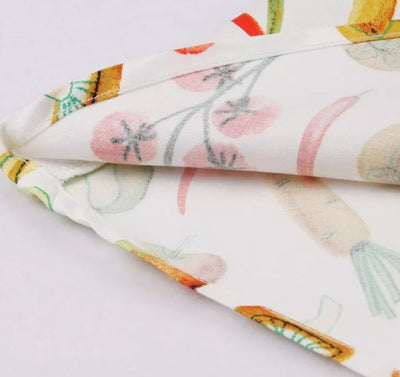 Rochie Vintage Cu Decolteu Rotund Flori Crem