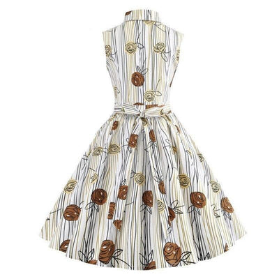 Rochie De Desen Vintage Fără Mâneci