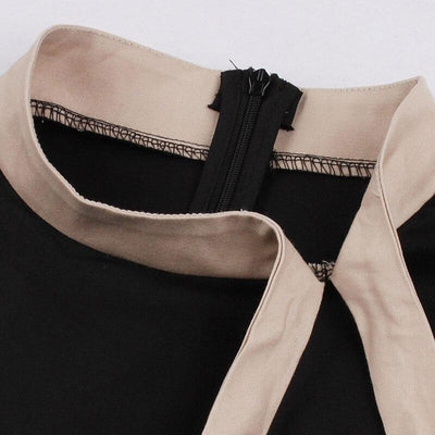 Rochie Neagră Șic Vintage Plus Size