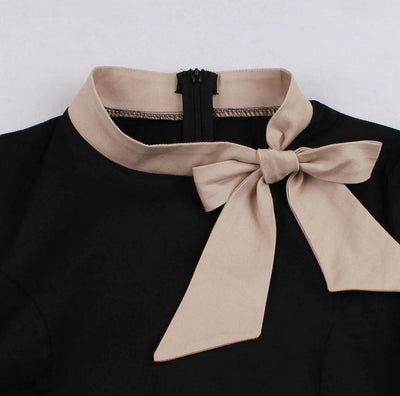 Rochie Neagră Șic Vintage Plus Size