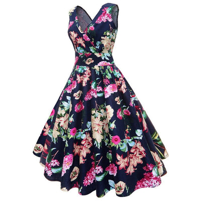 Rochie Cu Flori Vintage Plus Size