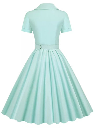 Rochie De Talie Mare De Epocă Turcoaz