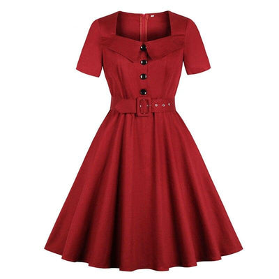 Rochie Audrey Hepburn Burgundy Din Anii 60