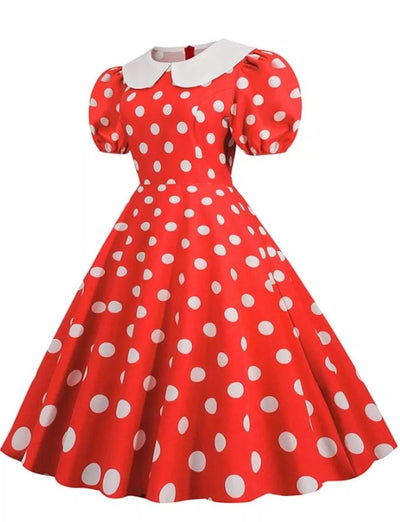 Rochie Vintage Cu Mâneci Bufante