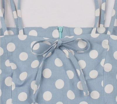 Rochie Vintage Plus Size Sexy Albastra