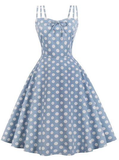 Rochie Vintage Plus Size Sexy Albastra