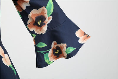 Rochie De Iarnă Florală Neagră De Epocă