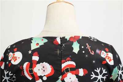 Rochie De Crăciun De Iarnă Neagră De Epocă