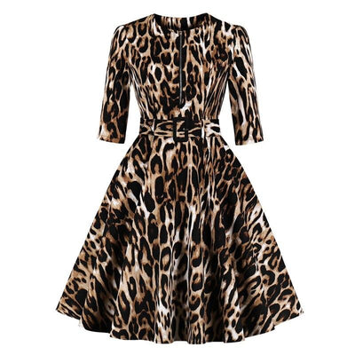 Rochie Leopard De Epocă