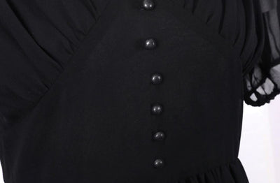 Rochie Neagră Lungă De Epocă Anii 50