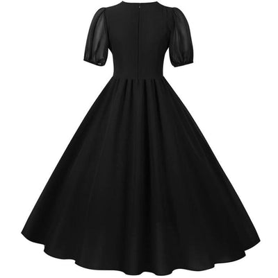 Rochie Neagră Lungă De Epocă Anii 50