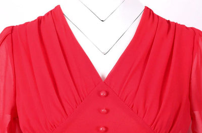 Rochie Roșie Lungă De Epocă Anii 50