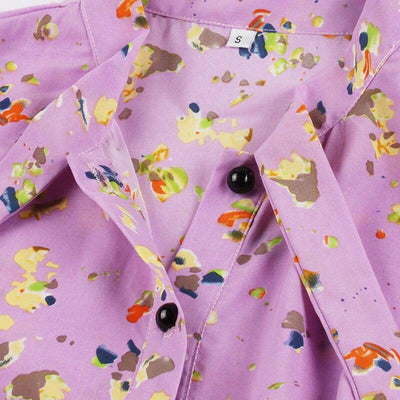 Rochie Vintage Cu Maneca Scurta Lavanda