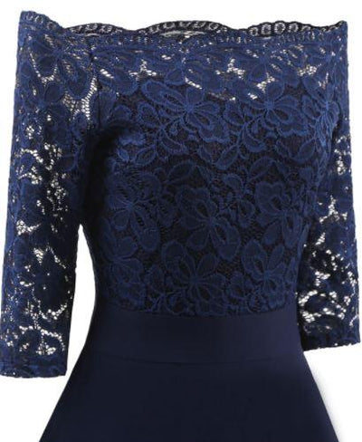 Rochie Anii 60 Pentru Nunta Bleumarin