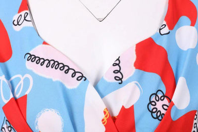 Rochie De Crăciun De Epocă Plus Size Albastră