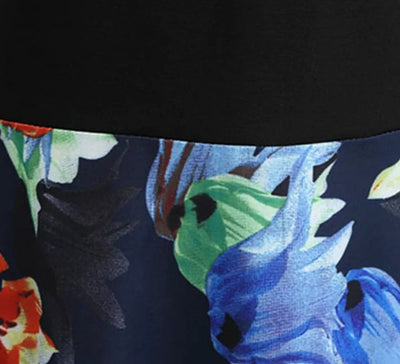 Rochie Vintage Pin Up Cu Flori Albastre