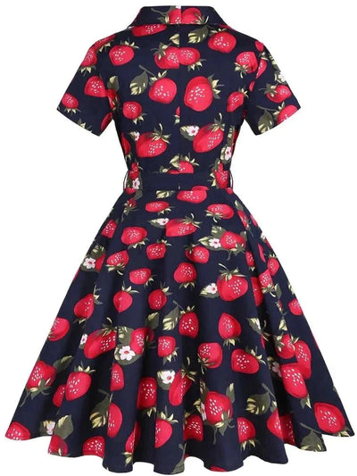 Rochie Vintage Strawberry Pin Up