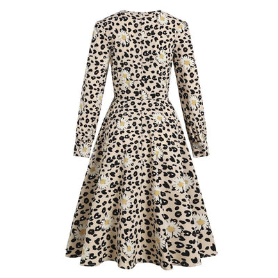 Rochie Vintage Pin Up Leopard