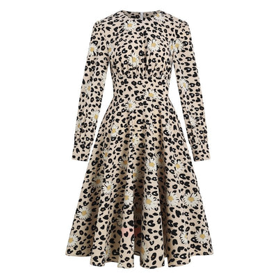 Rochie Vintage Pin Up Leopard