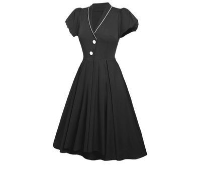 Rochie Vintage Preppy Neagra