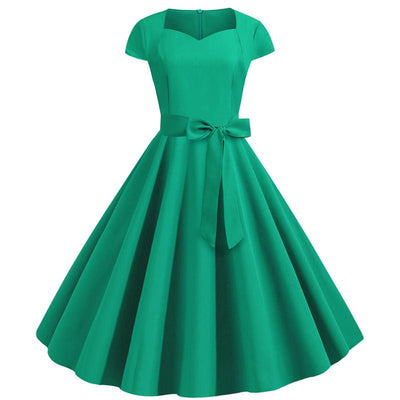 Rochie Vintage Pin Up Sexy Verde
