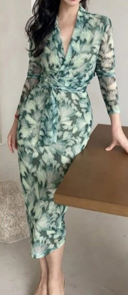 Rochie Vintage Verde Anii 40