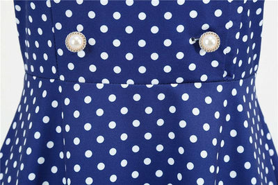 Rochie Albastră Glamour Din Anii 50