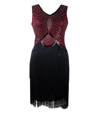 Rochie Vintage Din Anii 1920 Art Deco Burgundy