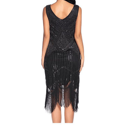 Rochie Gatsby Vintage Anilor 20 Neagra
