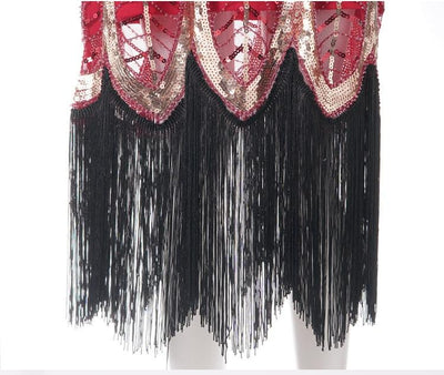 Rochie Roșie Gatsby De Epocă Anilor 20