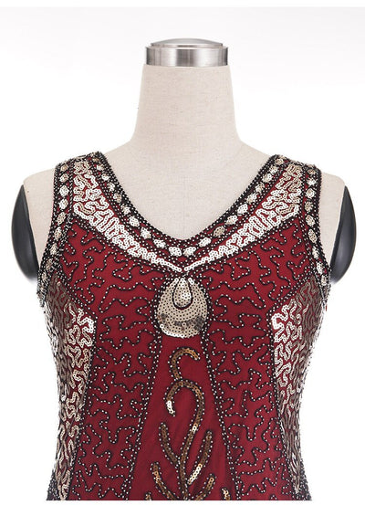 Rochie Charleston Roșie De Mărime Plus Anilor 20 Vintage