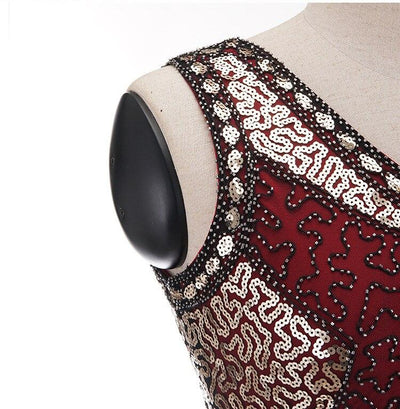 Rochie Charleston Roșie De Mărime Plus Anilor 20 Vintage