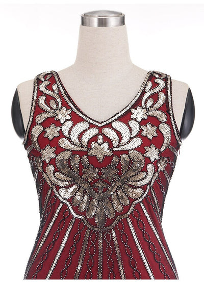 Rochie Roșie De Mărime Plus Vintage Anilor 20