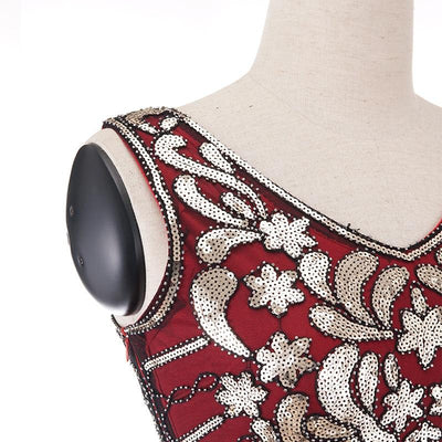 Rochie Roșie De Mărime Plus Vintage Anilor 20