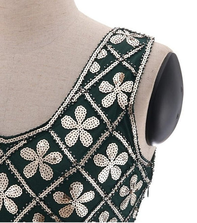 Rochie Vintage Ani 20 Plus Size Green Gold