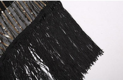 Rochie Retro Anilor 20 Negru Auriu