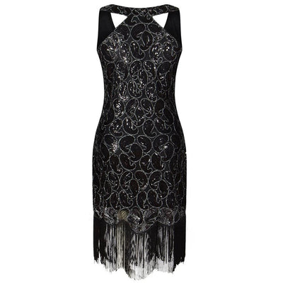 Rochie Vintage Anii 20 Sexy Neagra